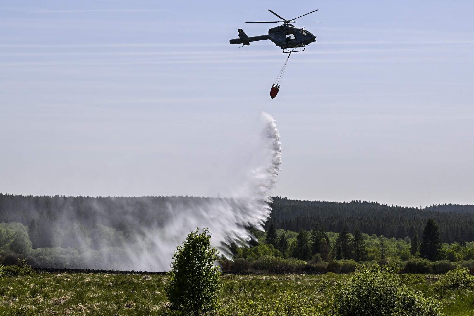 Natuurbrand legt tientallen hectares in de as in de Hoge Venen